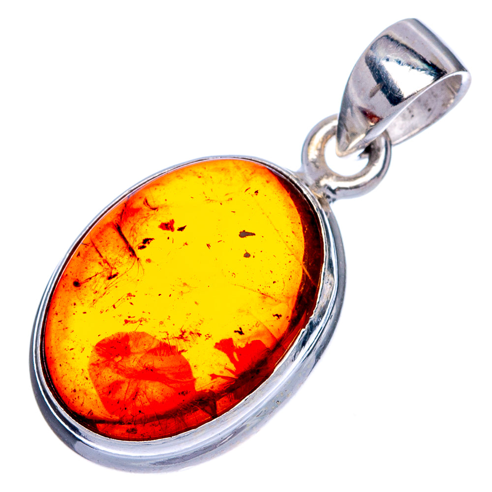 Baltic Amber Pendant 1 1/8" (925 Sterling Silver) P40135