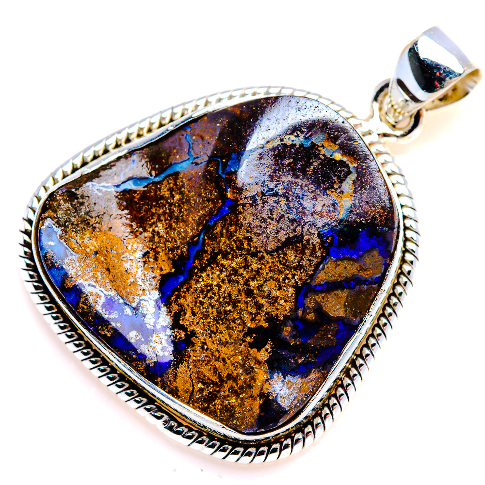 Australian Boulder Opal Pendant 1 1/2" (925 Sterling Silver) PD38114