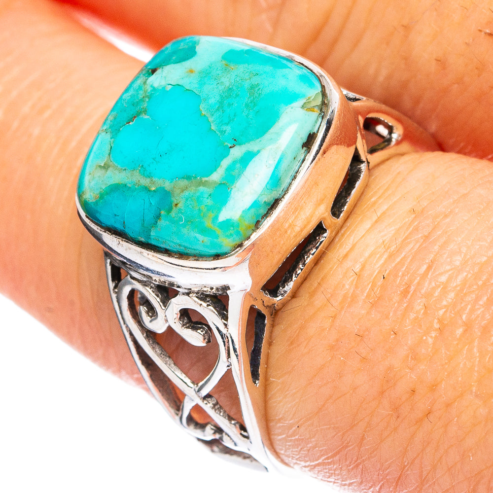 Rare Arizona Turquoise Ring Size 8 (925 Sterling Silver) R4819