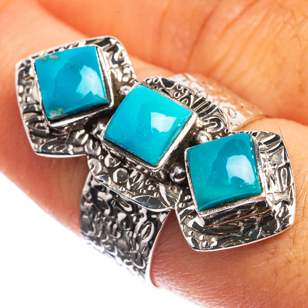 Larimar 925 Sterling Silver Ring Size 8.75