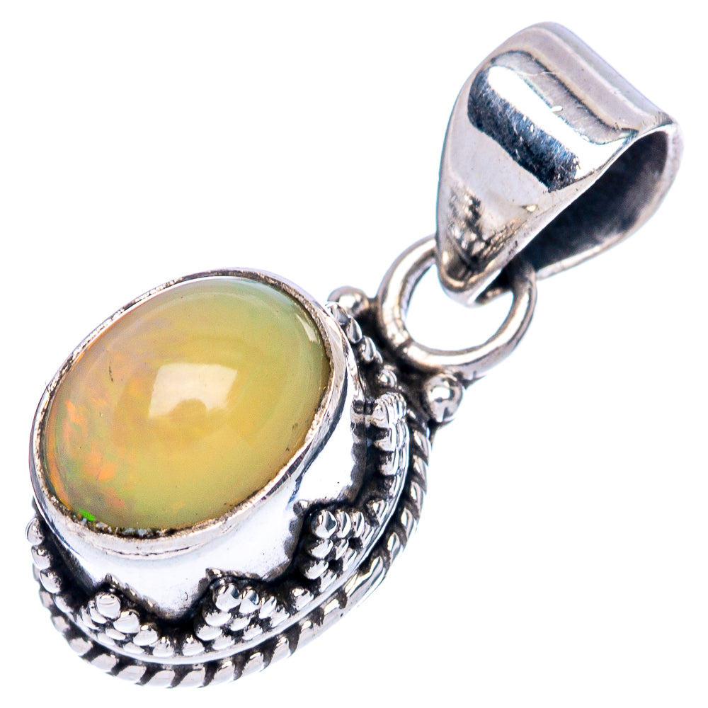 Rare  Ethiopian Opal Pendants 7/8" (925 Sterling Silver) P42352