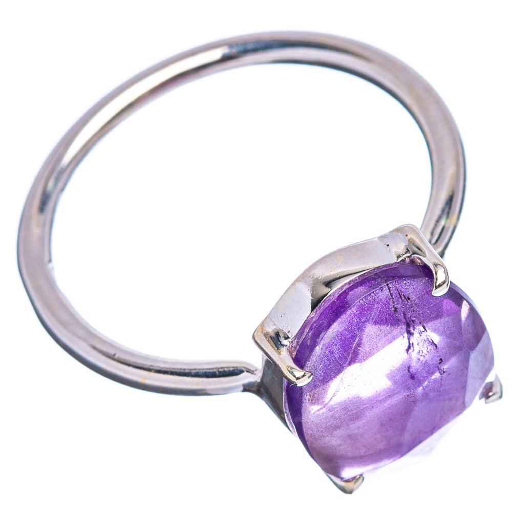 Faceted Amethyst Ring Size 6.75 (.925 Sterling Silver)