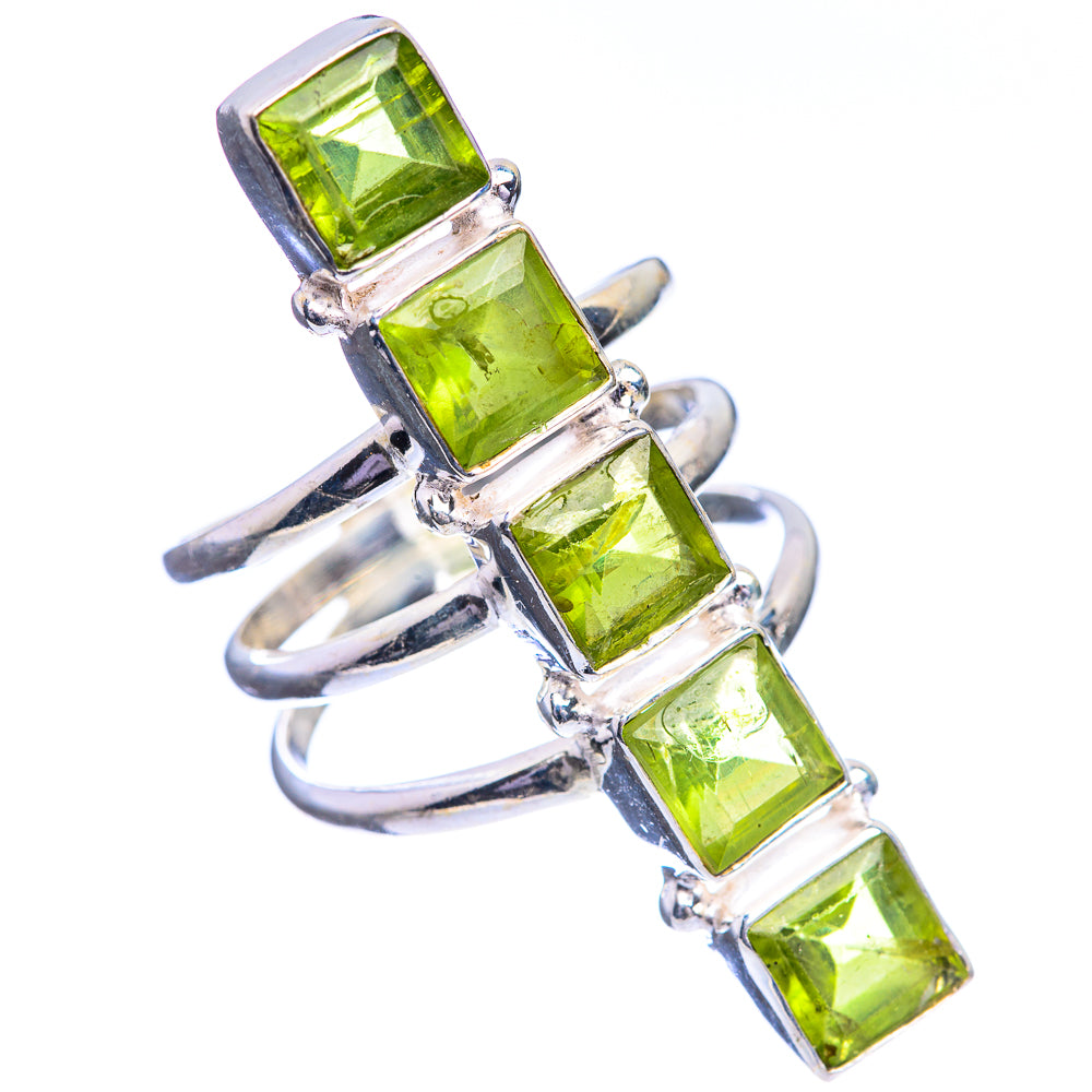 Large Peridot Ring Size 7.75 (925 Sterling Silver) R143195