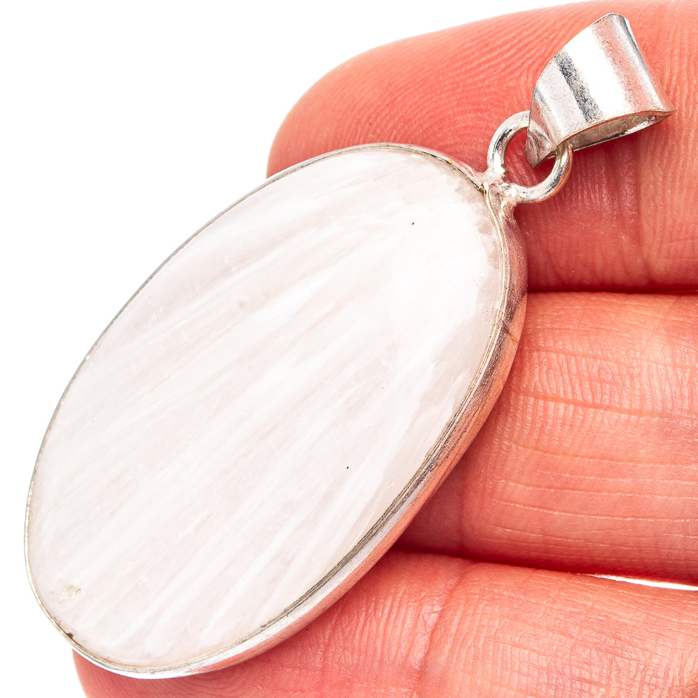 Scolecite Pendant 1 3/4" (Silver Plated)