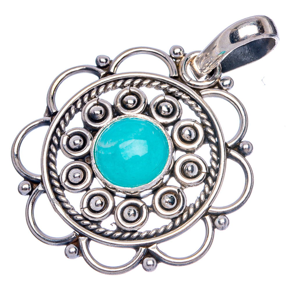 Larimar Pendant 1 3/8" (925 Sterling Silver) P40250