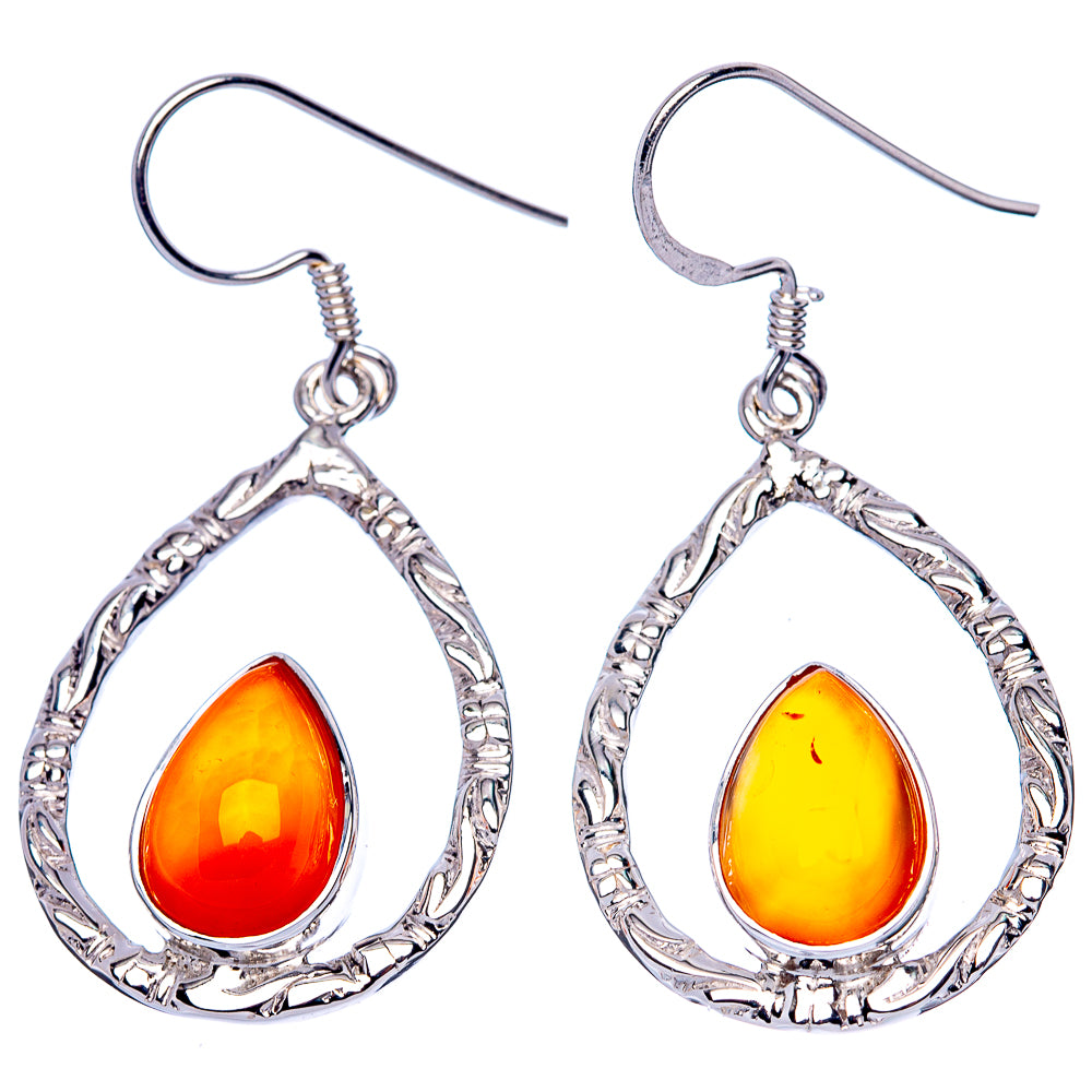 Asc Premium Carnelian Earrings 1 3/4" (925 Sterling Silver) E1335