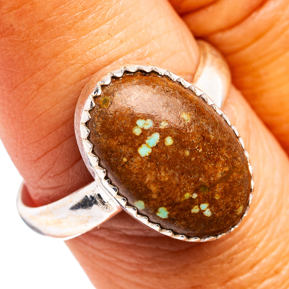Rare Number 8 Mine Turquoise Ring Size 9 (.925 Sterling Silver)