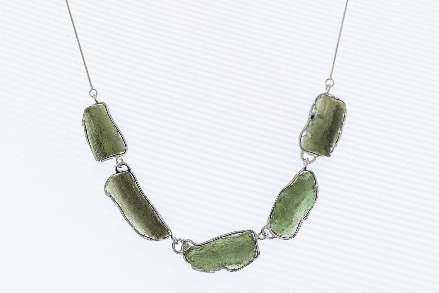 39g Czech Moldavite Necklace (925 Sterling Silver) 22" NEC2001