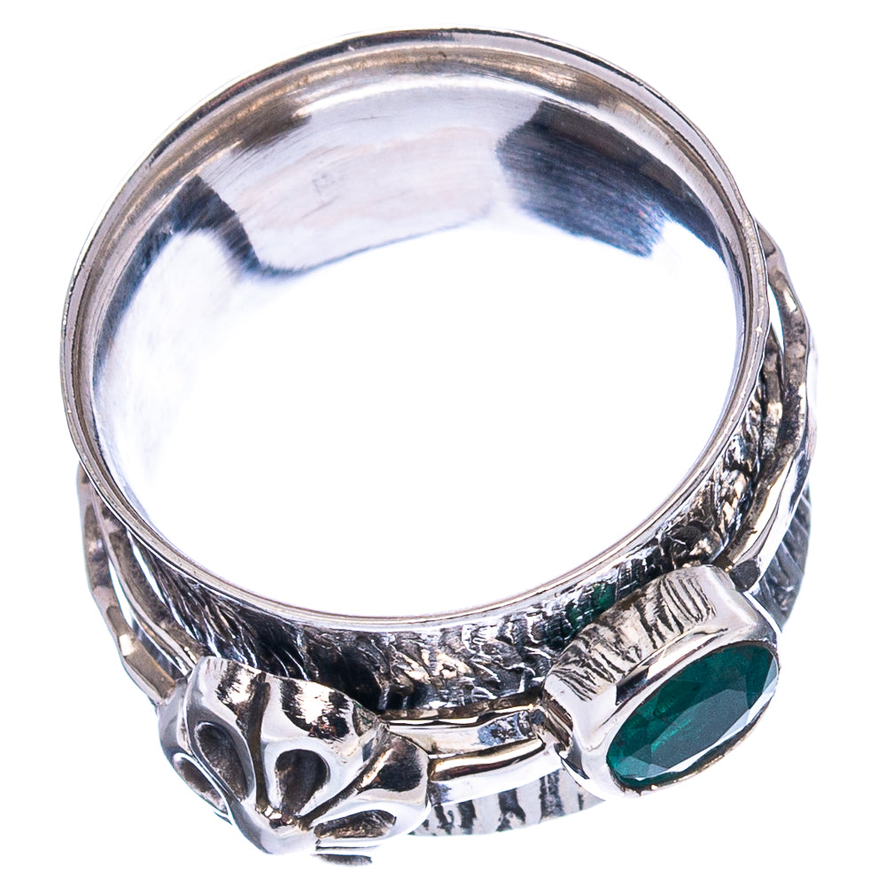 Premium Zambian Emerald Ring Size 6.75 (.925 Sterling Silver)