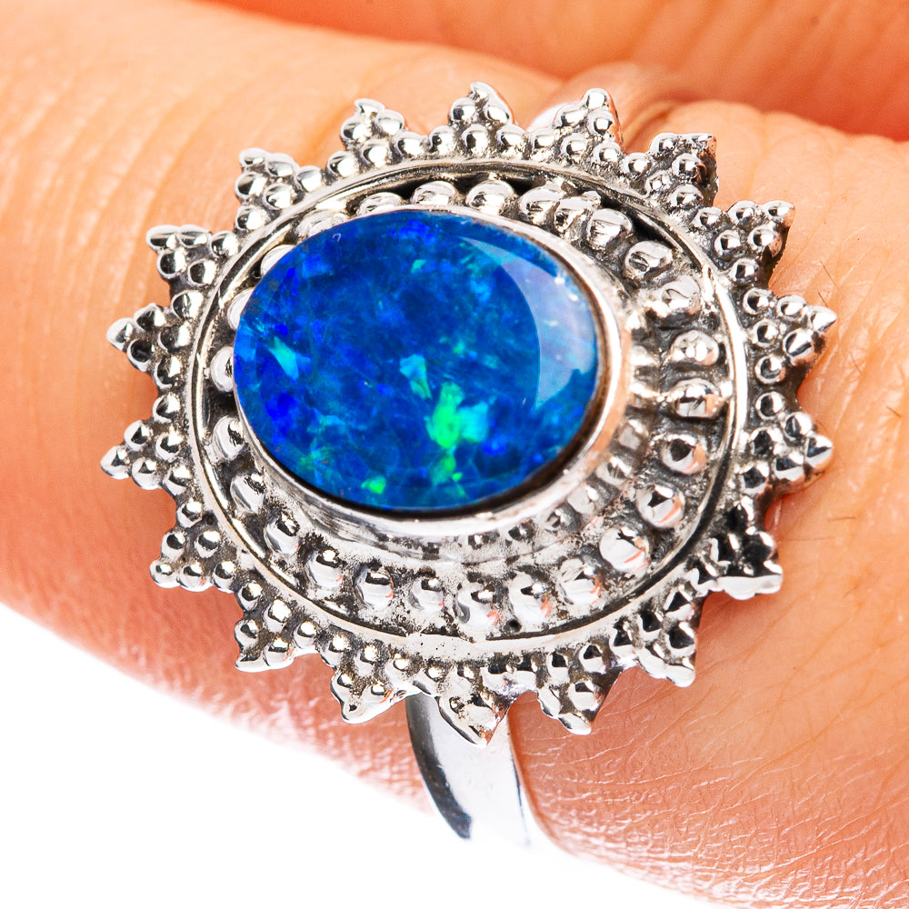 Rare Doublet Opal Ring Size 7.75 (925 Sterling Silver) R3200