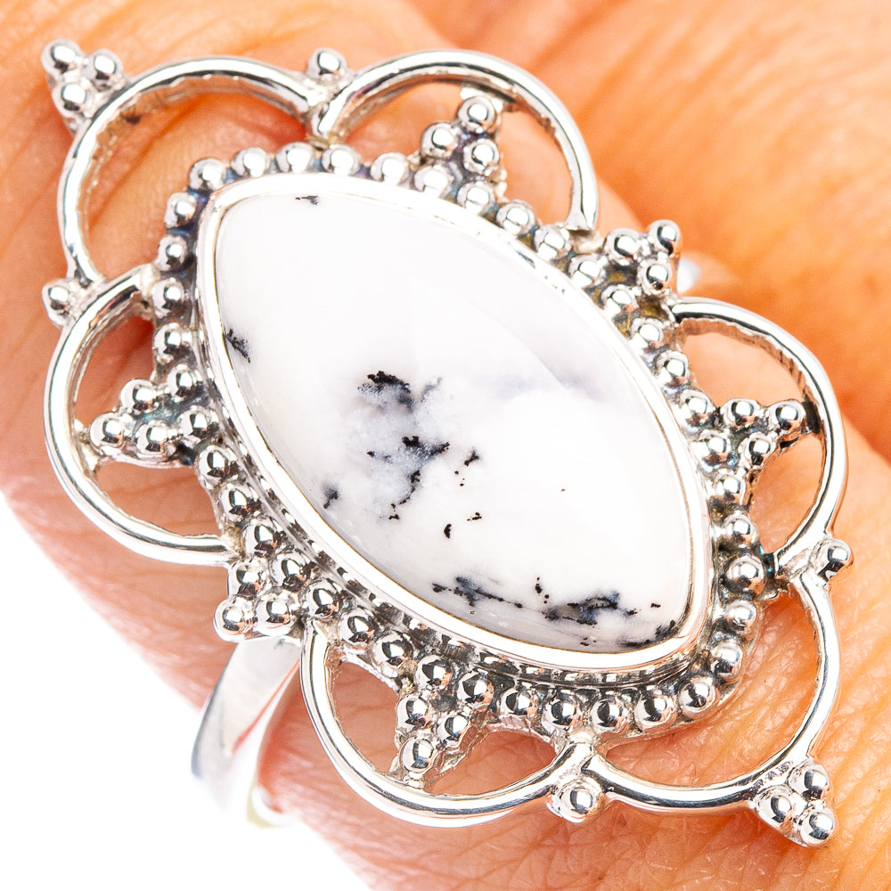 Premium Dendritic Opal Ring Size 8.75 (.925 Sterling Silver)