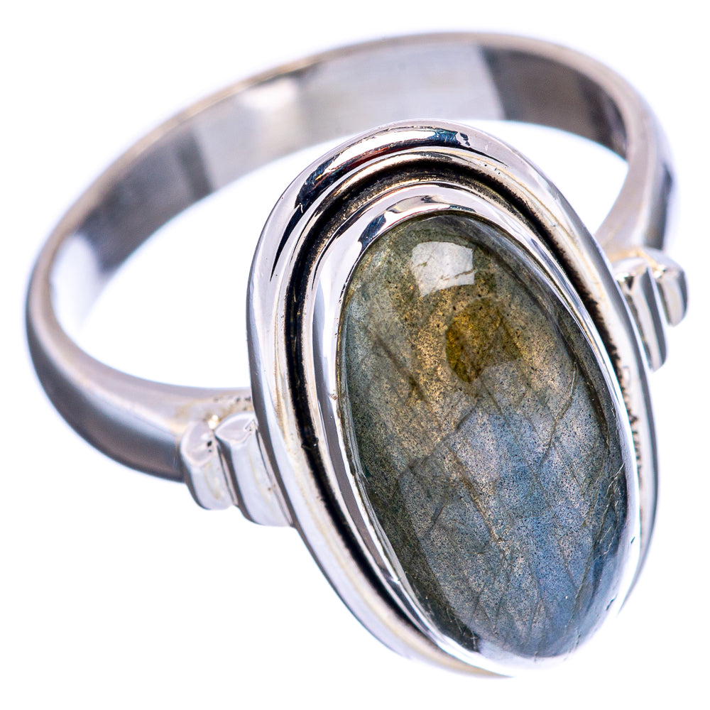 Labradorite Ring Size 7.5 (.925 Sterling Silver)