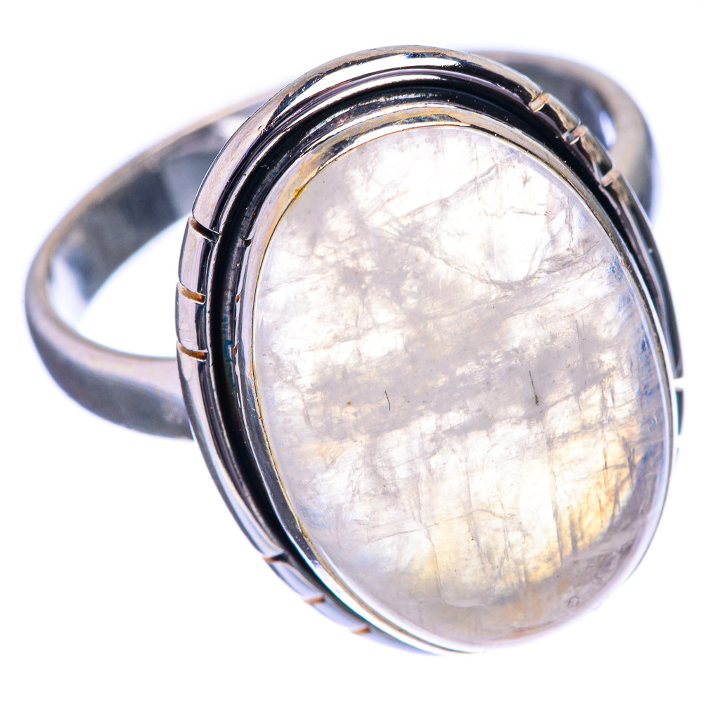 Rainbow Moonstone Ring Size 9.75 (925 Sterling Silver) R142701
