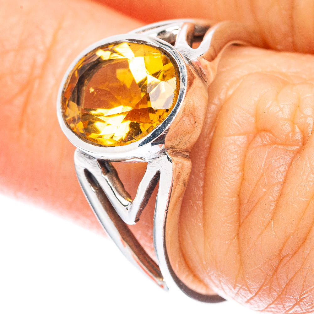 Value Faceted Citrine Ring Size 6.5 (925 Sterling Silver) R3061