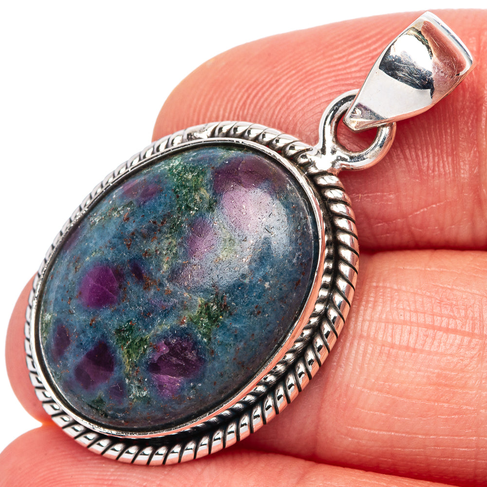 Ruby Kyanite Pendants 1 3/8" (925 Sterling Silver) P42380