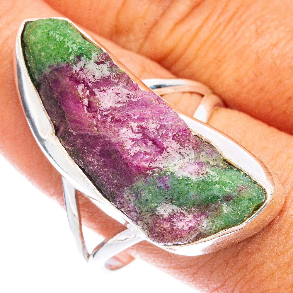 Rough Ruby Zoisite Ring Size 11.25 (925 Sterling Silver) R7427