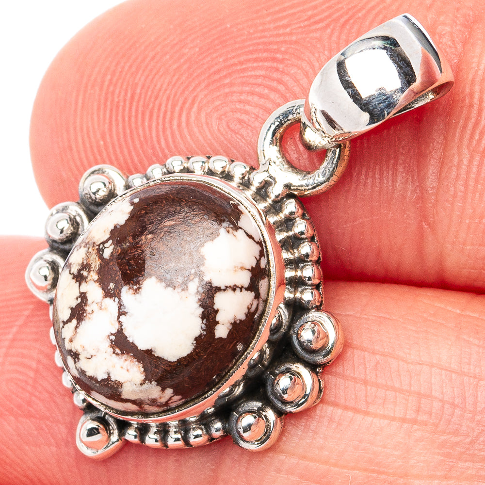 Wild Horse Jasper Pendant 1 1/8" (.925 Sterling Silver)