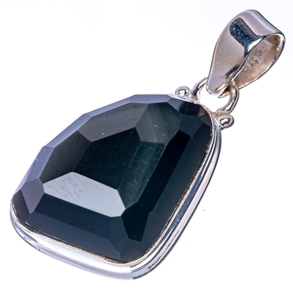 Black Onyx Pendant 1 1/2" (925 Sterling Silver) P40821