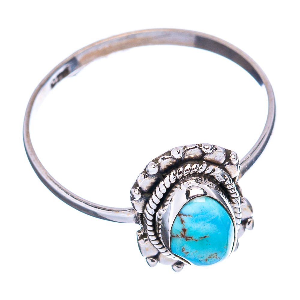 Golden Hills Turquoise Dainty Ring Size 9 (.925 Sterling Silver)