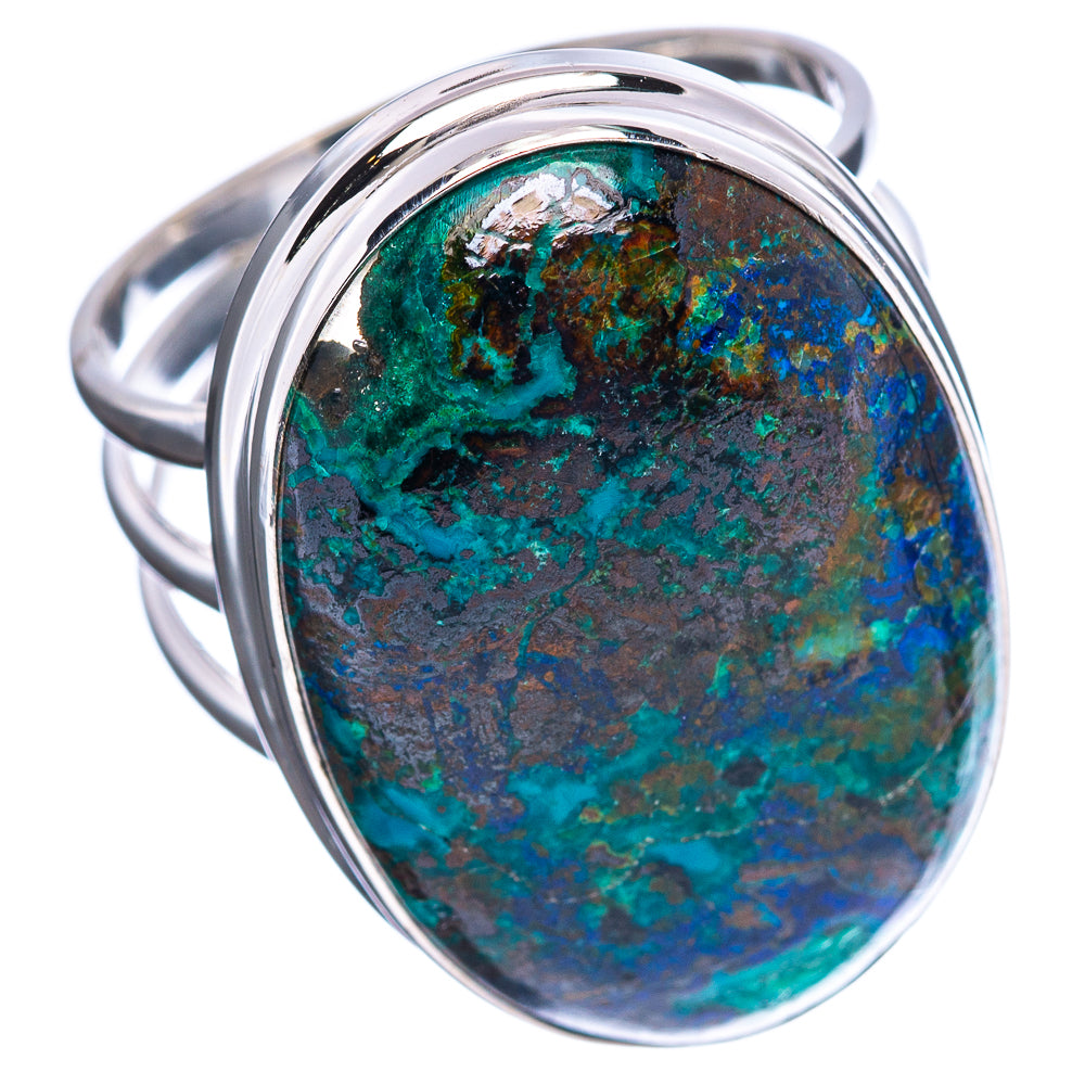Premium Azurite Malachite Ring Size 9.25 (.925 Sterling Silver)