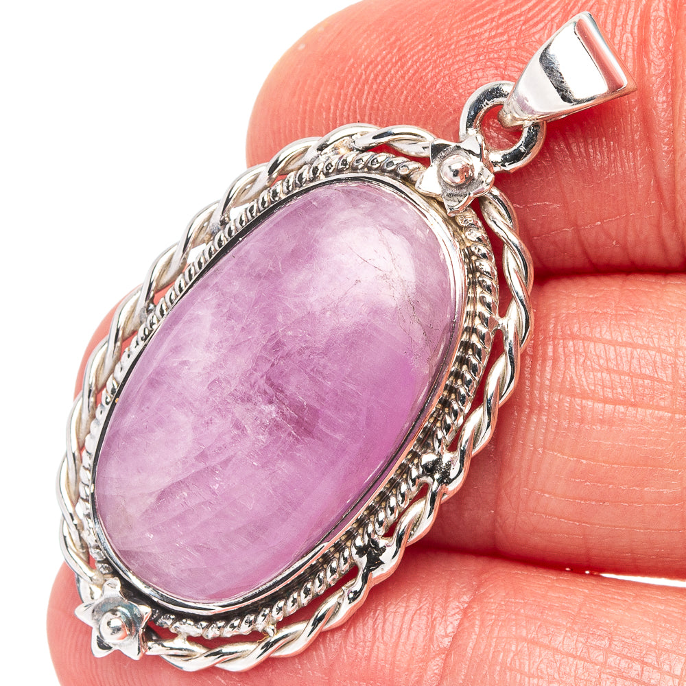 Premium Kunzite Pendant 1 5/8" (.925 Sterling Silver)