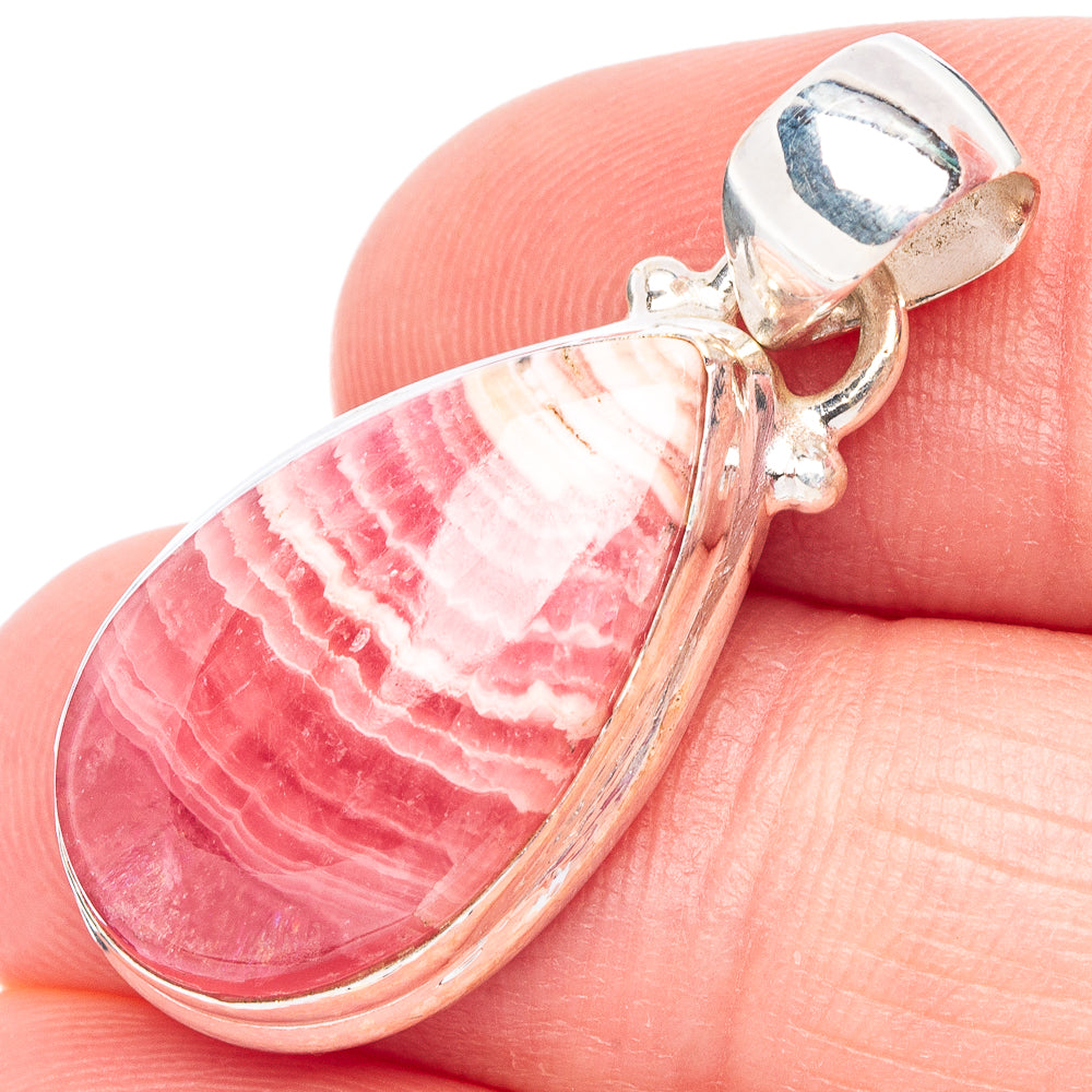 Rhodochrosite Pendant 1 1/4" (925 Sterling Silver) P44400