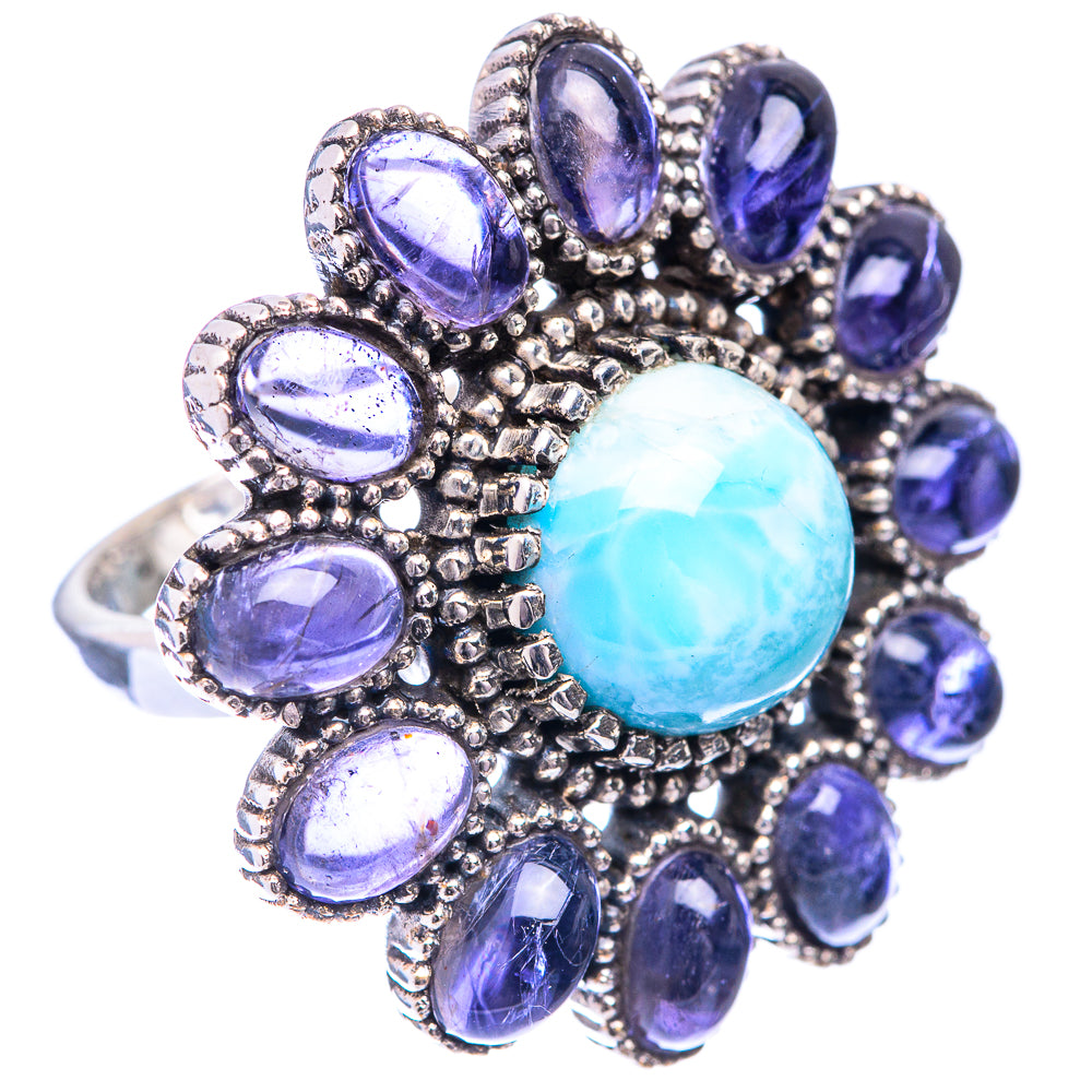 Large Larimar, Tanzanite Ring Size 6 (925 Sterling Silver) R140978