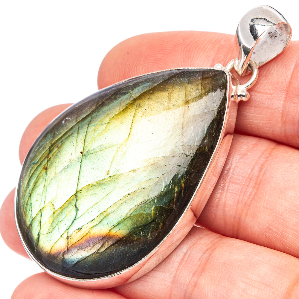 Labradorite Pendant 2 1/4" (925 Sterling Silver) P43173