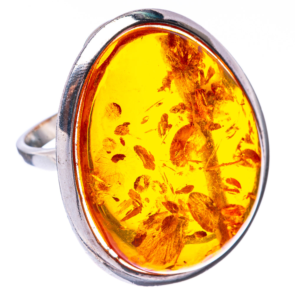 Baltic Amber Ring Size 8.75 (925 Sterling Silver) R1906