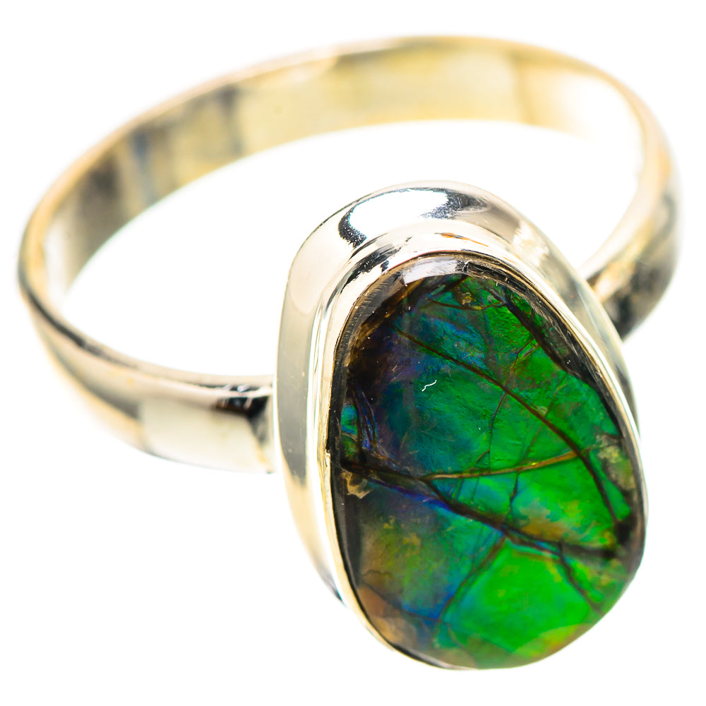 Canadian Ammolite Ring Size 8.25 (925 Sterling Silver) RING139755