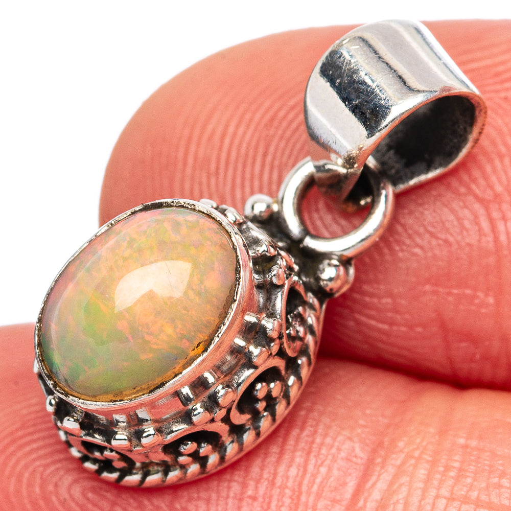 Rare  Ethiopian Opal Pendants 7/8" (925 Sterling Silver) P42350