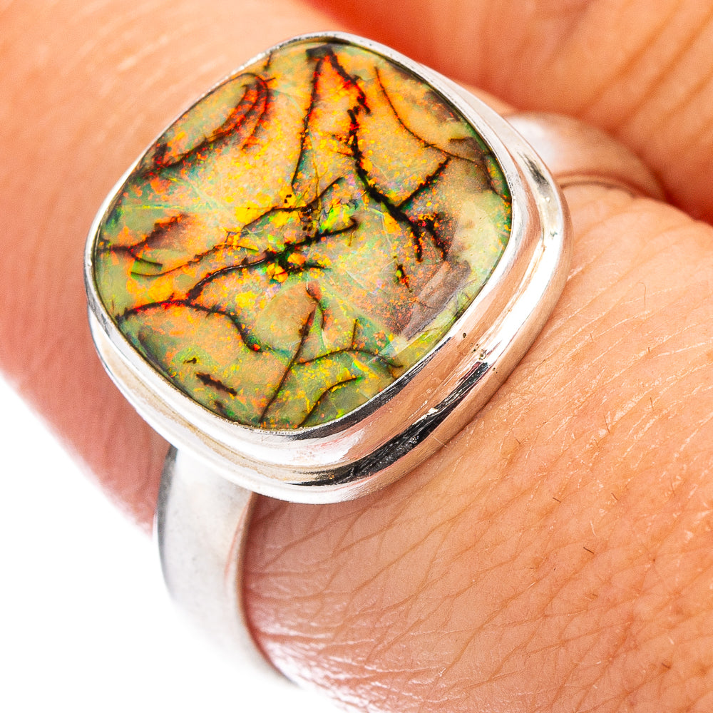Rare Sterling Opal Ring Size 8.75 (.925 Sterling Silver)