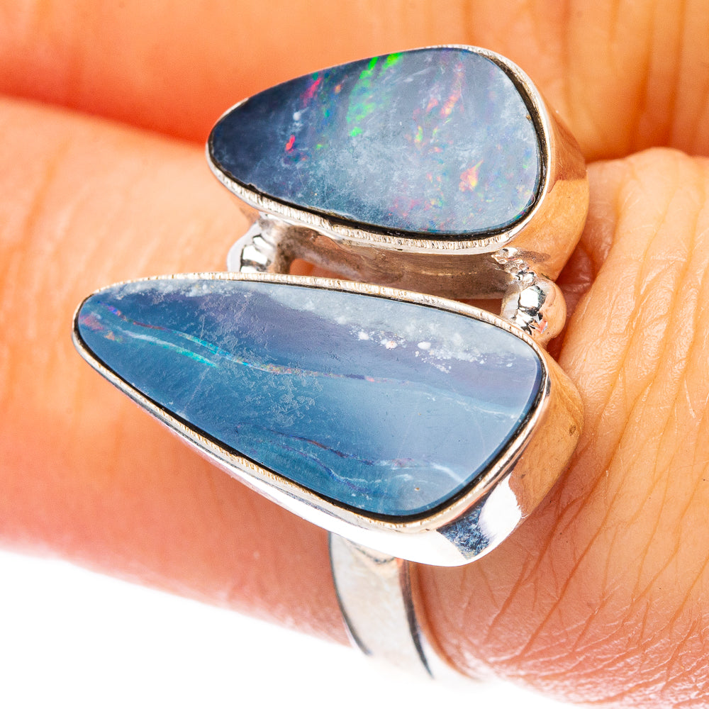 Rare Doublet Opal Ring Size 7 (925 Sterling Silver) R4304