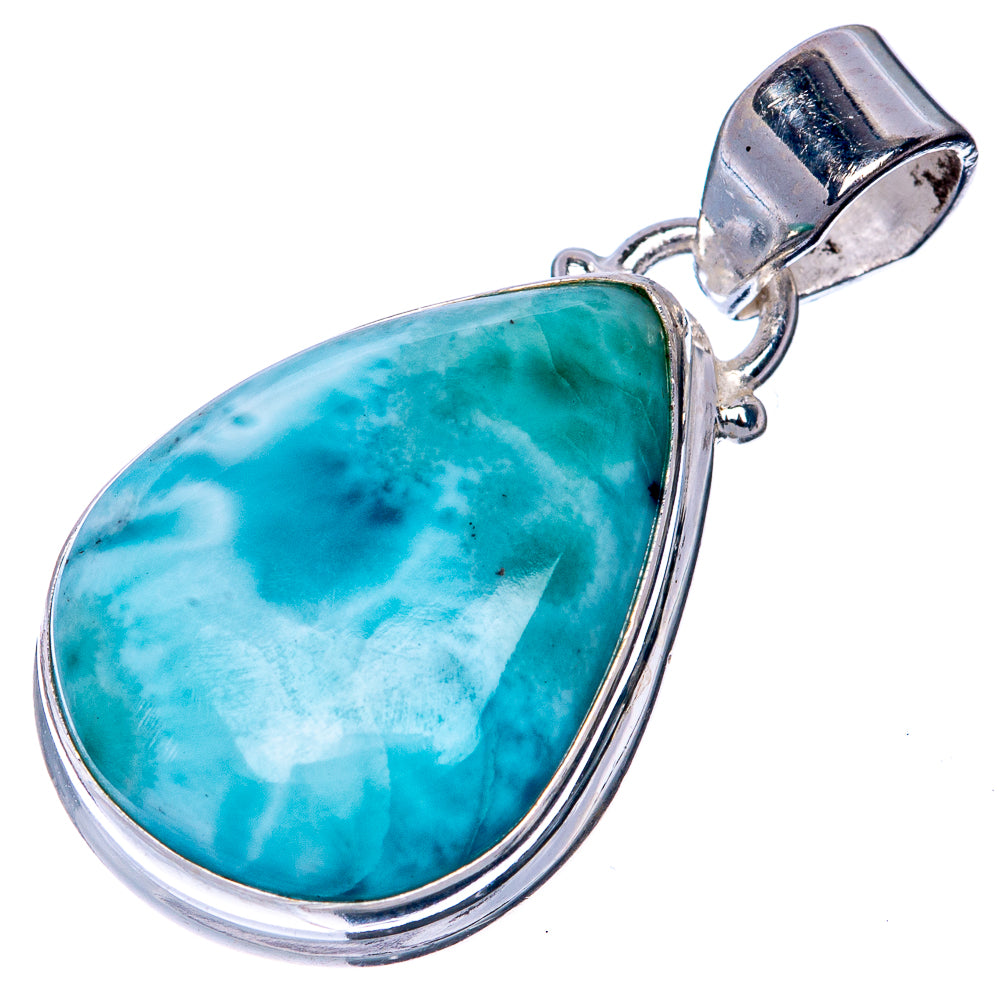 Larimar Pendant 1 1/4" (925 Sterling Silver) P40829