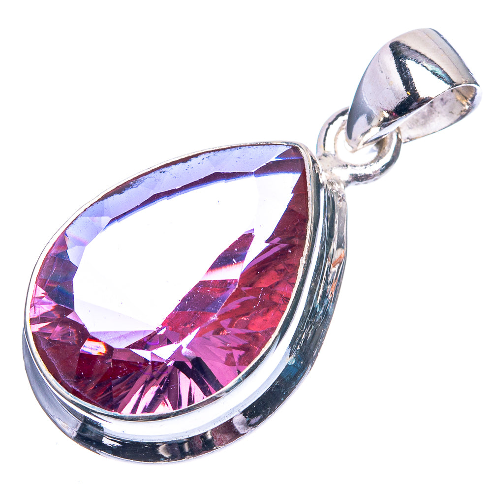 Faceted Color Change Alexandrite (Lab.) Pendant 1 1/8" (925 Sterling Silver) P38985