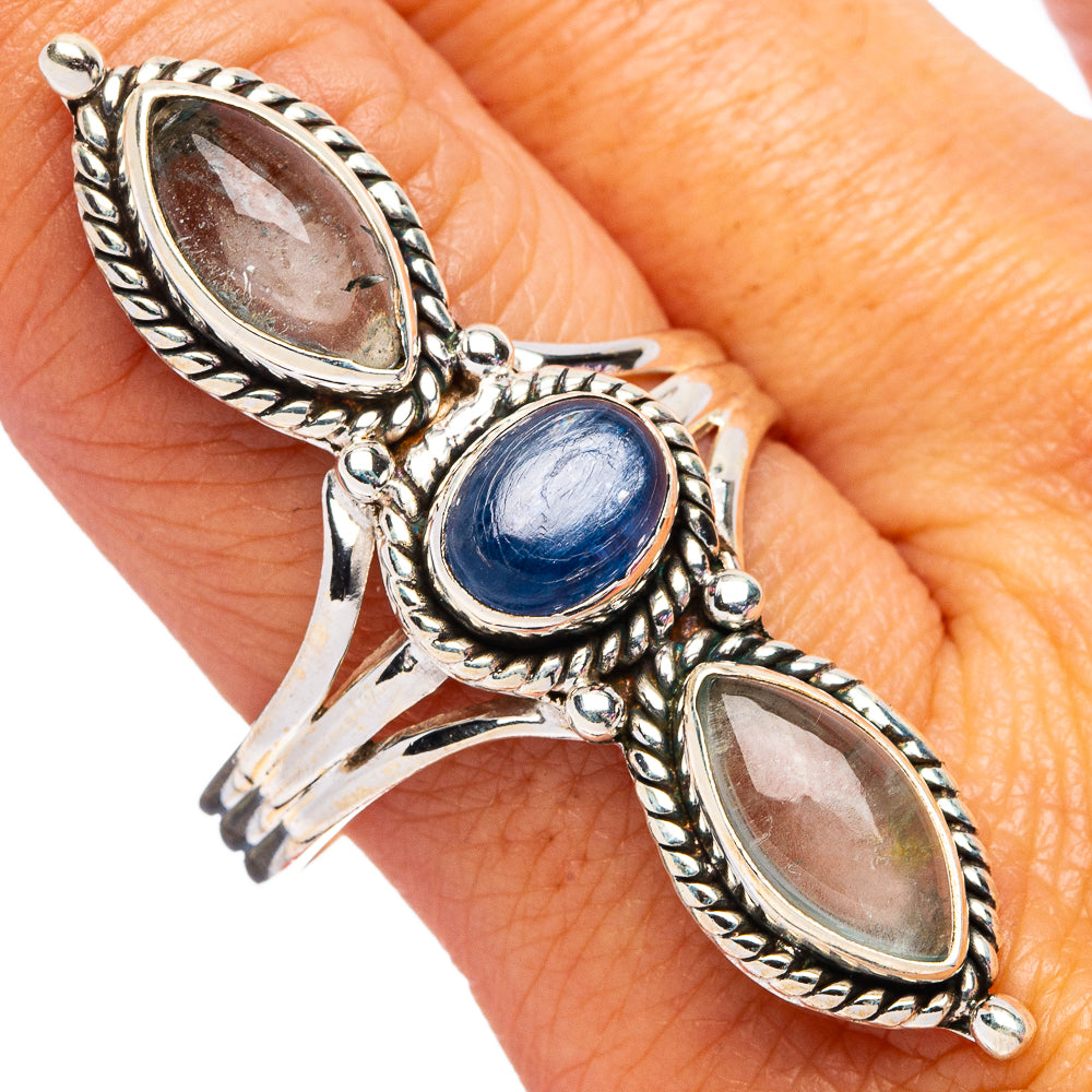 Kyanite, Aquamarine Ring Size 10.75 (.925 Sterling Silver)