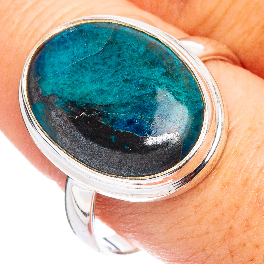 Peruvian Chrysocolla Ring Size 11 (.925 Sterling Silver)
