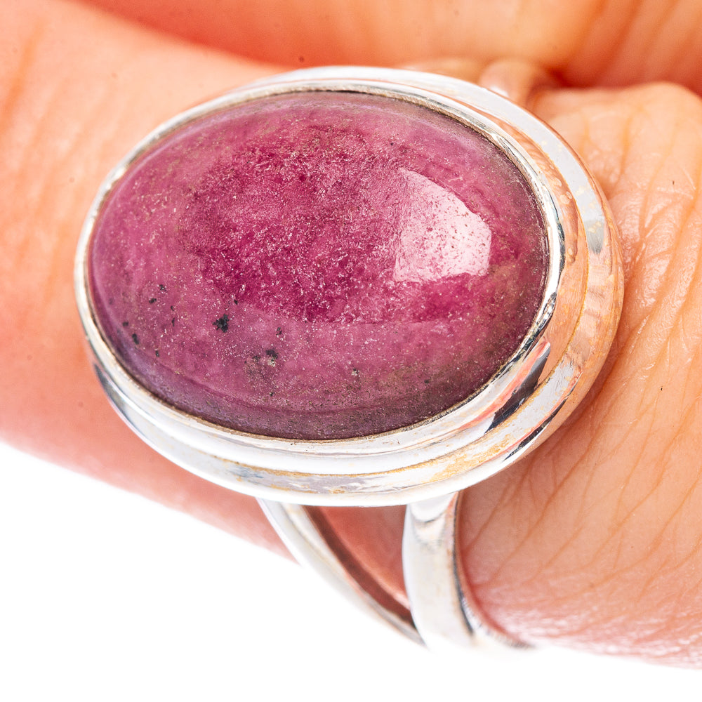 Rhodonite Ring Size 7.75 (925 Sterling Silver) R1716