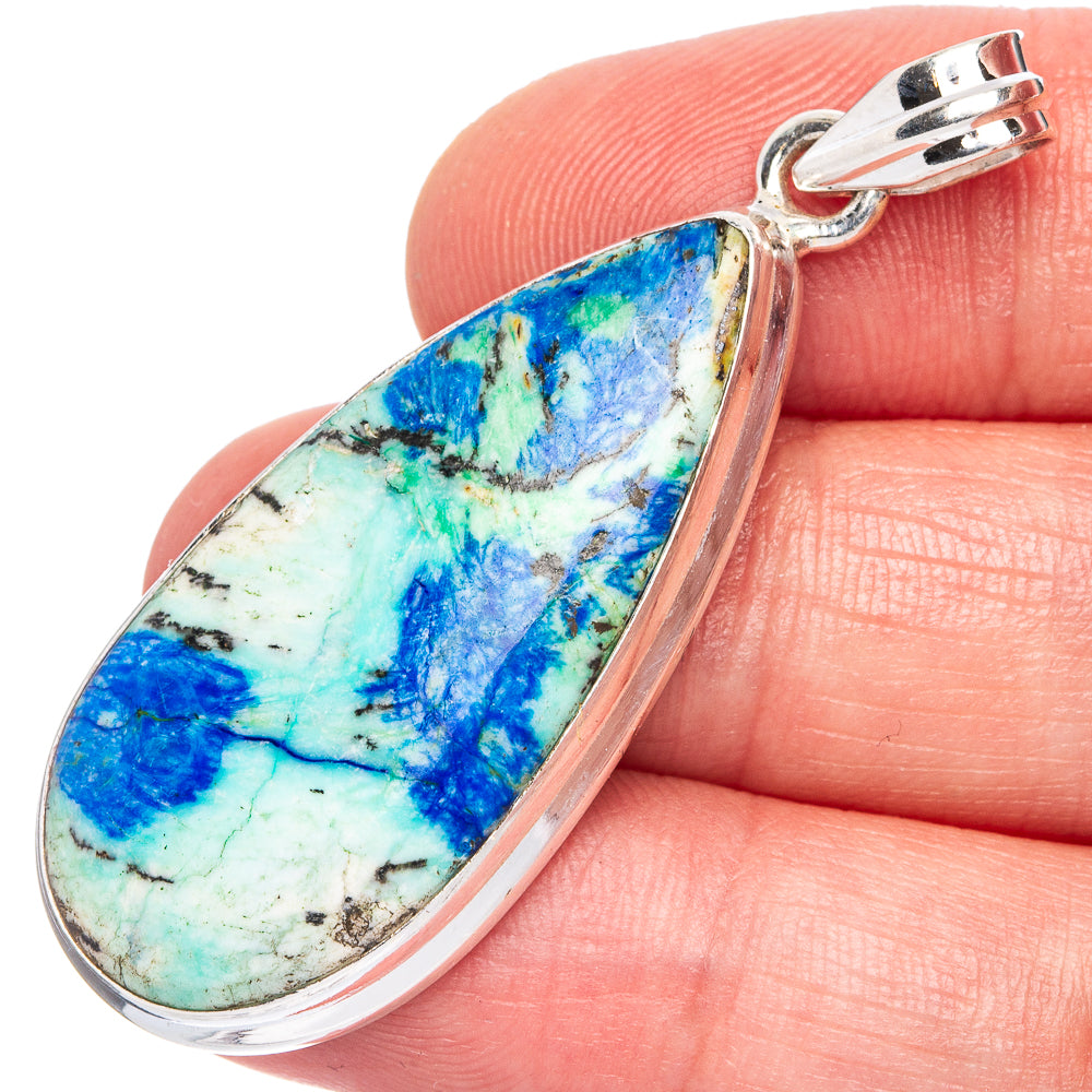 Azurite Pendant 2" (925 Sterling Silver) P40539