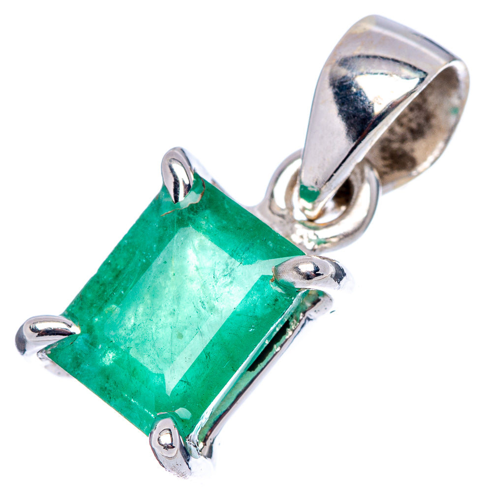 Rare Premium Zambian Emerald Pendant 3/4" (.925 Sterling Silver)