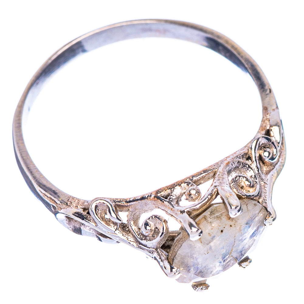 Rainbow Moonstone Dainty Ring Size 9 (925 Sterling Silver) R1030
