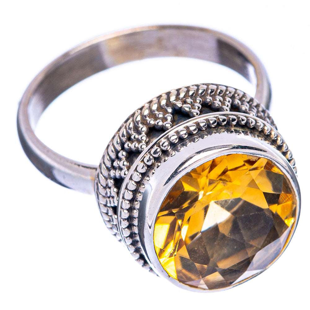 Faceted Citrine Ring Size 8.75 (925 Sterling Silver) R144588