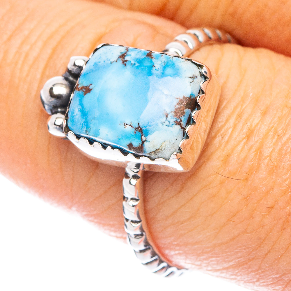 Rare Golden Hills Turquoise Ring Size 9 (925 Sterling Silver) R7519