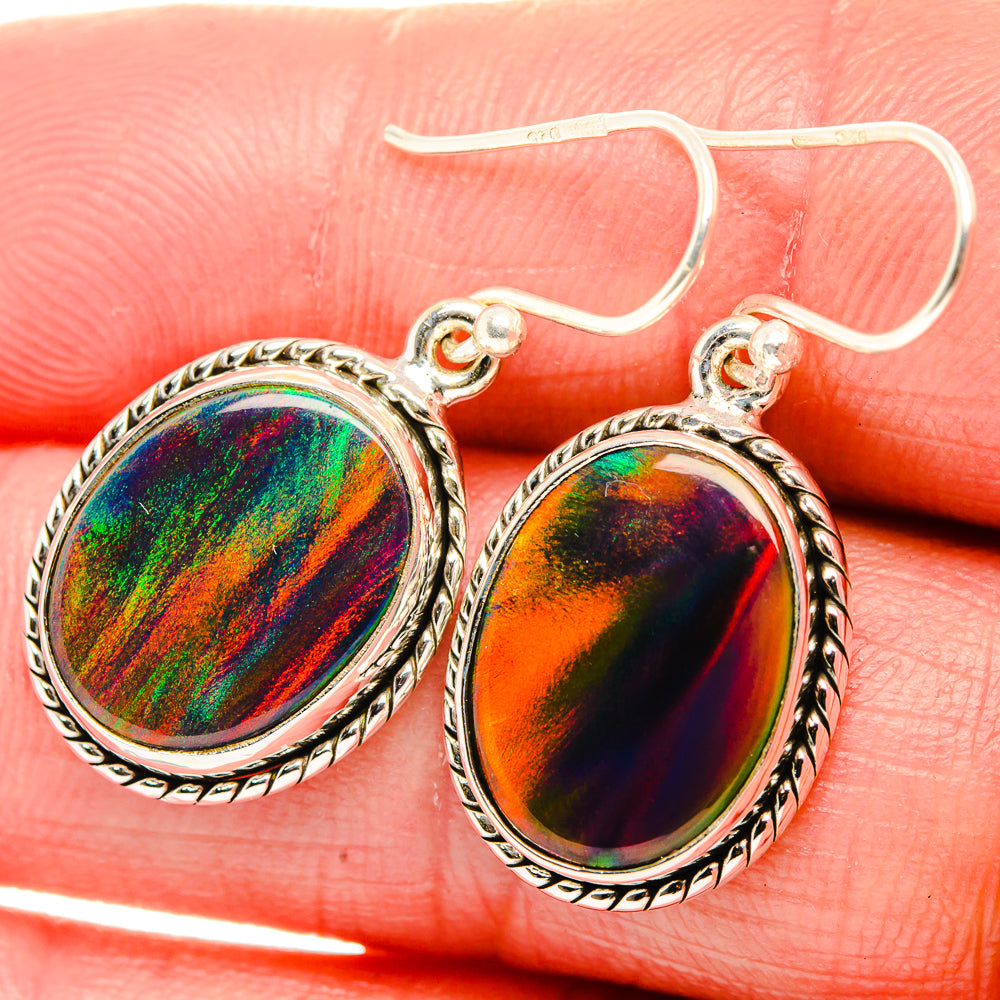 Aura Opal Earrings 1 3/8" (925 Sterling Silver) EARR432044