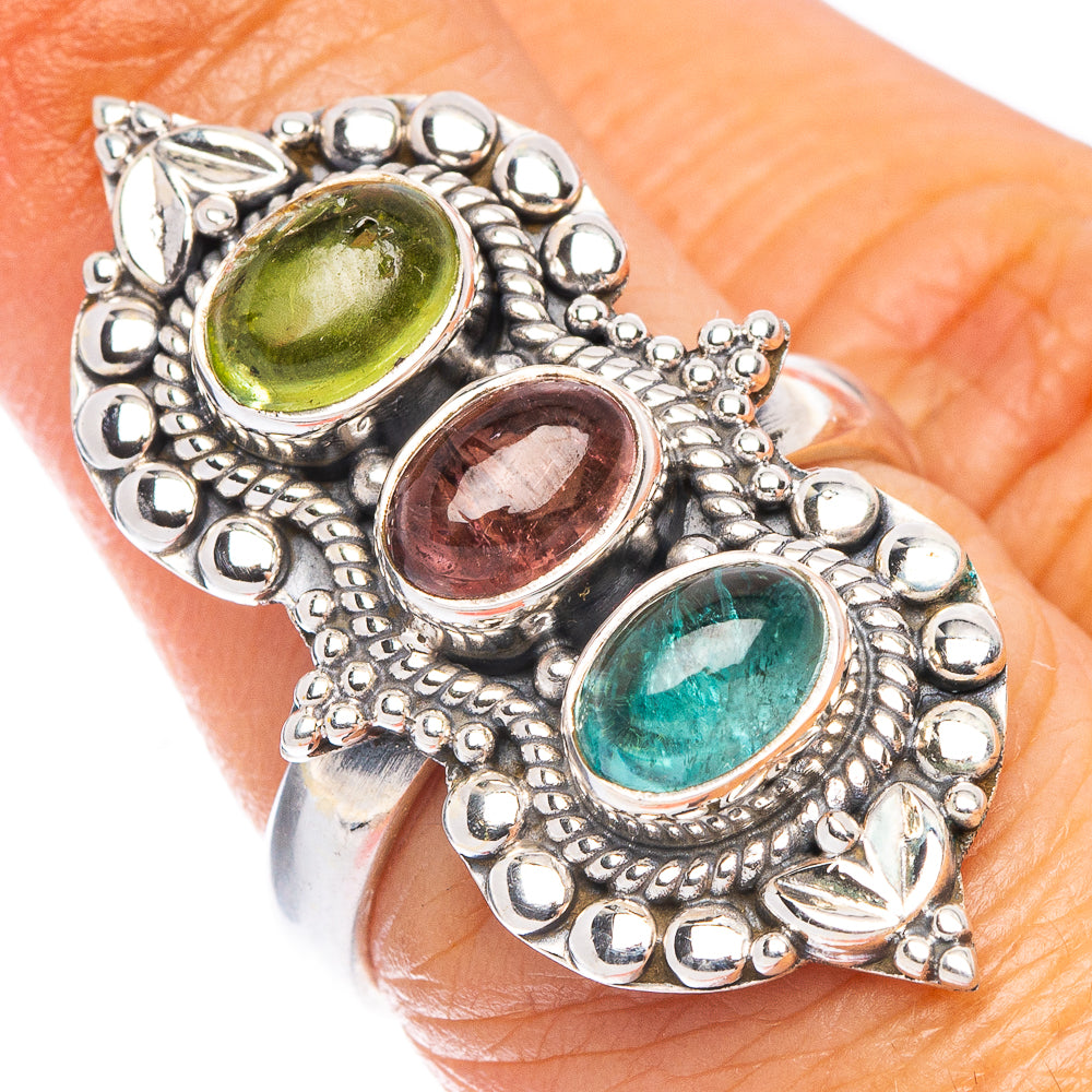 Tourmaline Ring Size 6.75 (925 Sterling Silver) R7066