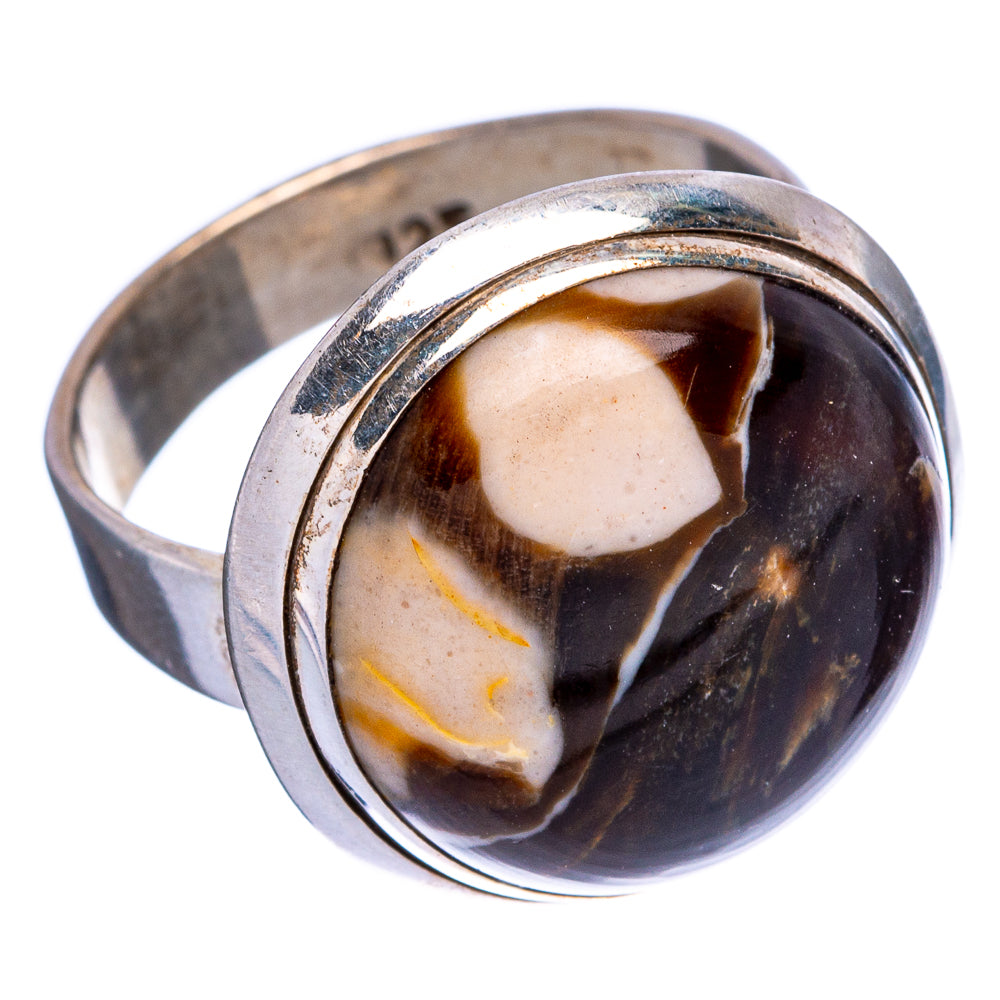 Peanut Wood Jasper Ring Size 7.75 (925 Sterling Silver) R146519