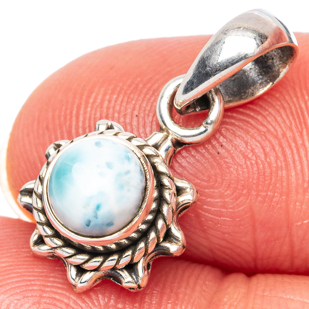 Larimar Dainty Pendants 7/8" (925 Sterling Silver) P42249