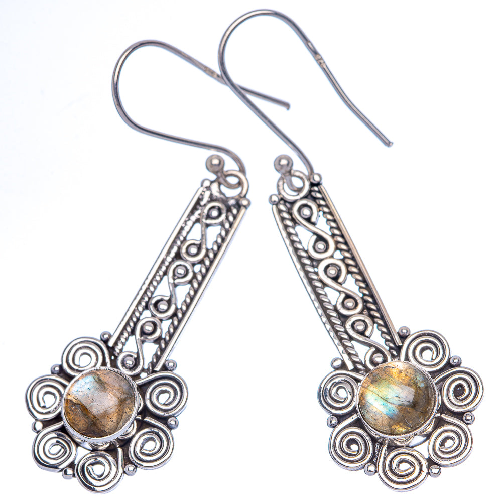 Labradorite Earrings 2" (925 Sterling Silver) E433170