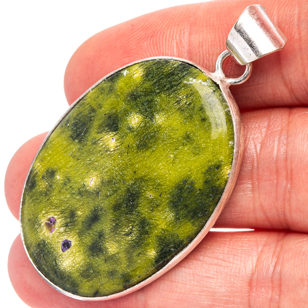 Stichtite Pendant 2" (Silver Plated)