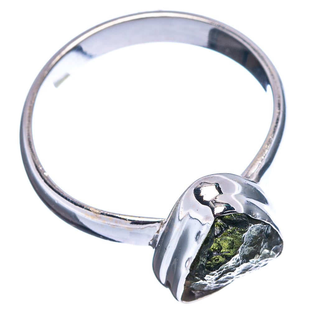 Rare Moldavite Ring Size 8 (.925 Sterling Silver)